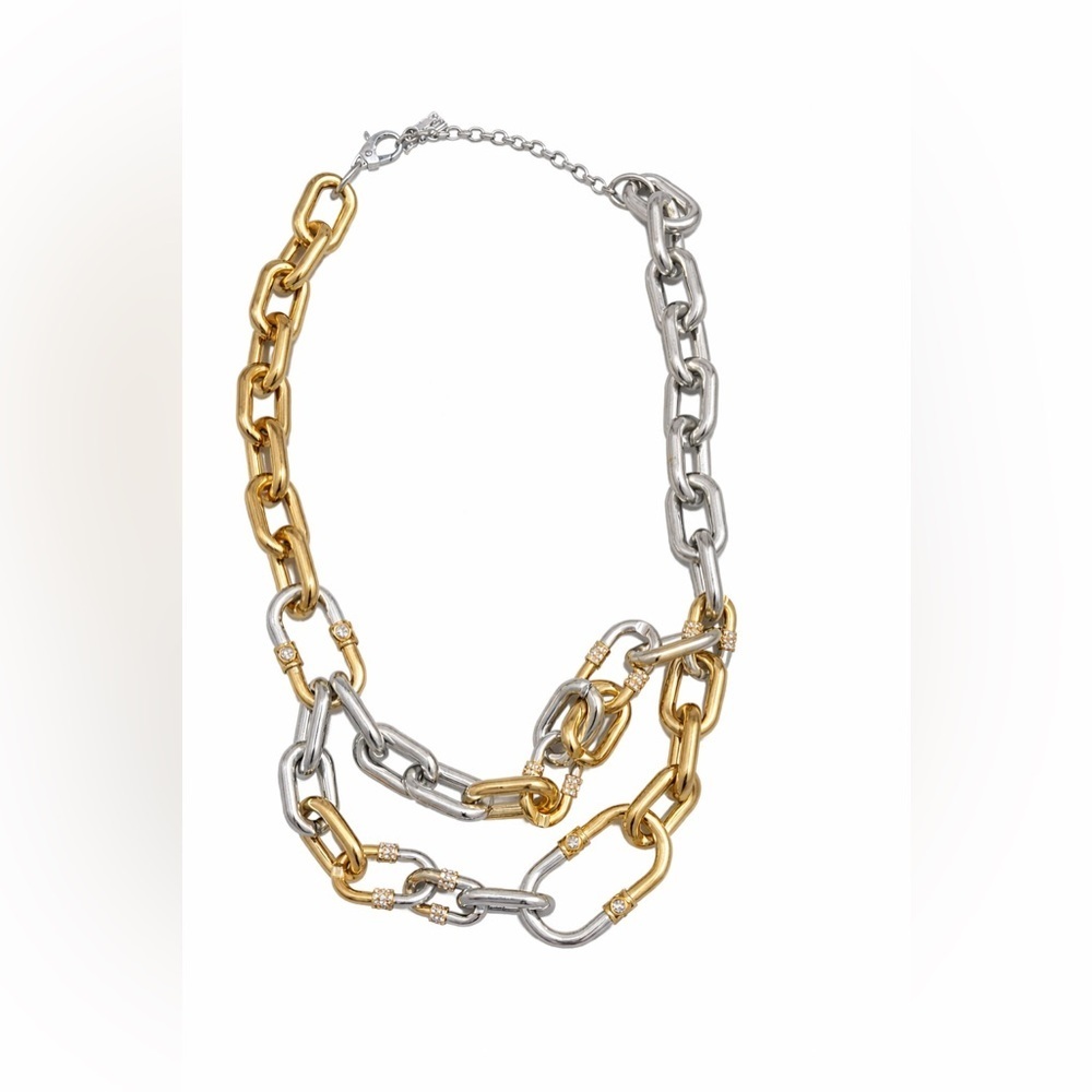 Two-Tone Gold & Silver Chain Necklace